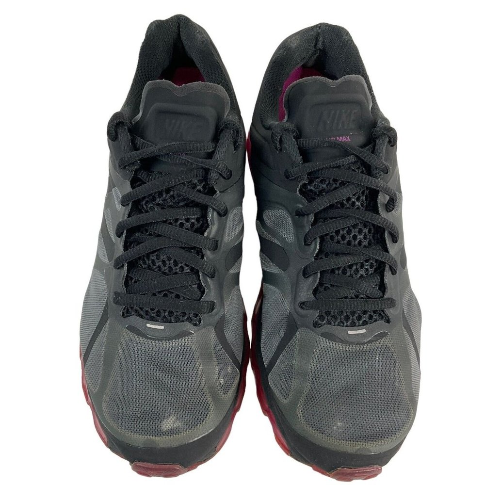 Nike Shoes Womens Size 7.5 Black Air Max + 2 Running Shoes Black 487679-006 Mesh - Picture 3 of 9